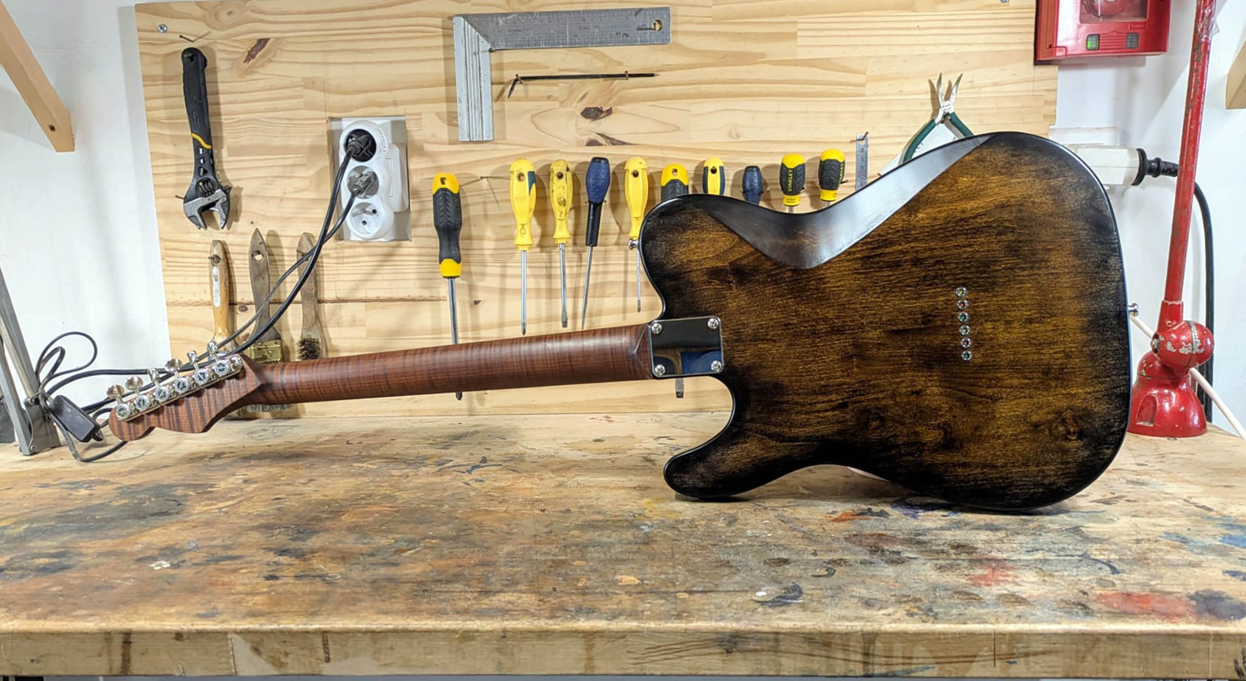 Stage de lutherie Rodolphe télé dos